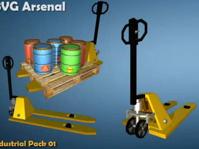 Industrial Package - HQ Low-poly 3D model