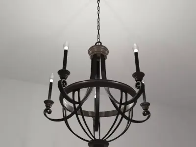 Ceiling lamp - Chandelier Low-poly 3D model