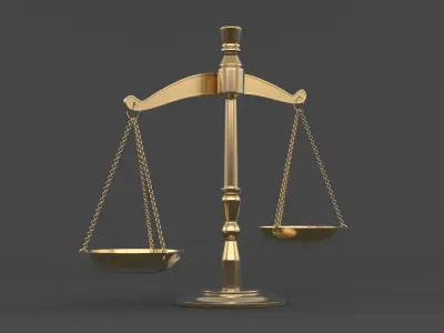 Gold Weight Scale 3D model