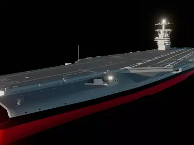 USS Gerald R Ford Low-poly 3D model