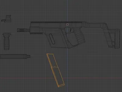 Vector Gun Free low-poly 3D model