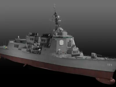 JS Atago DDG-177 3D model