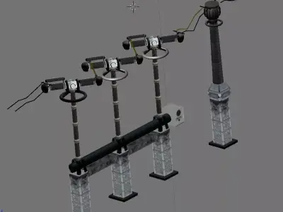 circuit braker PK Free low-poly 3D model