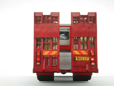 Volvo FL280 flatbed 2010 Low-poly 3D model