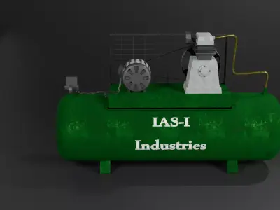 Industrial Air Compressor - IAS-I Industries - PBR Textured Low-poly 3D model