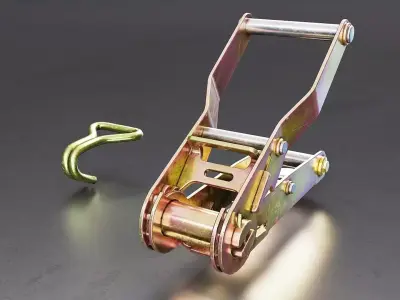 Ratchet Strap Mechanism 3D Model Low-poly 3D model