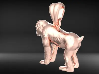 Monkey Pendant  3D print model