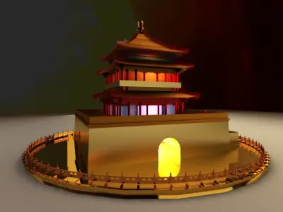 Chinese house 3D model buy