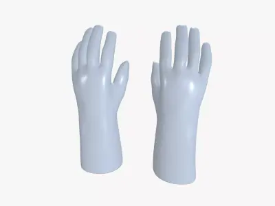 Heat resistance gloves 3D model