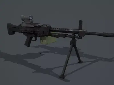 HeclerKoch 121 MG5 pack Low-poly 3D model