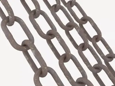 Old Steel Chain Low-poly 3D model