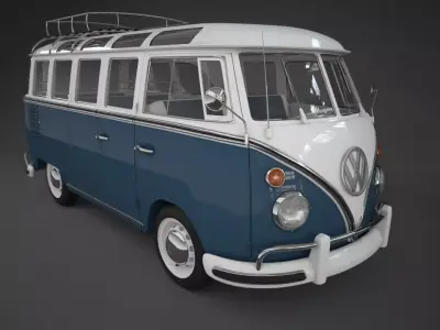 VW Samba T1 Bus 3D model