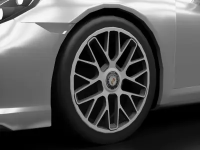 2016 Porsche 911 Turbo Free low-poly 3D model