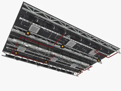 Ceiling Ventilation Pipes 4 3D model