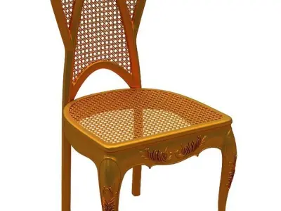 Classical Dining chair Low-poly 3D model