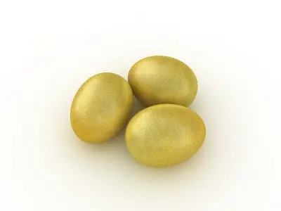 Eggs Gold 3D model purchase