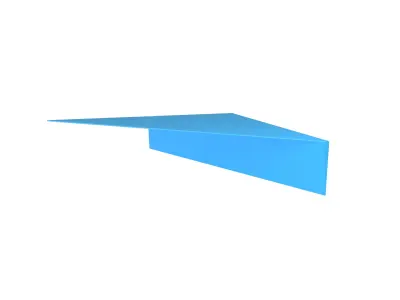 Paper Plane v4 007 Low-poly 3D model