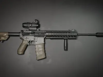 M4 Assault rifle Low-poly 3D model buy