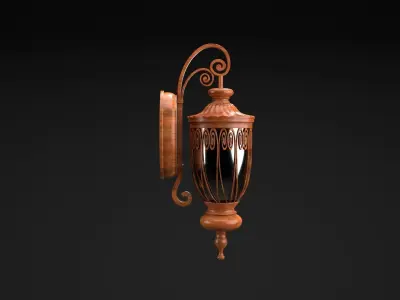 Wall Lamp Low-poly 3D model 23