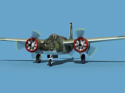 Douglas A-20A Havoc V04 3D model