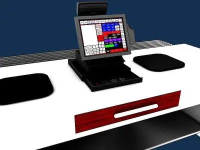 INDUSTRIAL KITCHEN CASH UNIT 3D model