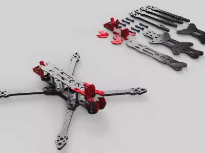 FPV Drone Frame Kit 3D print model