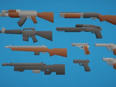 Poxel - Guns 3D model