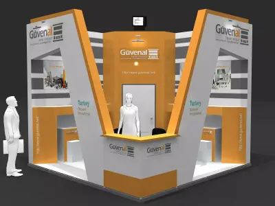 Exhibition Stand - ST0057 3D model