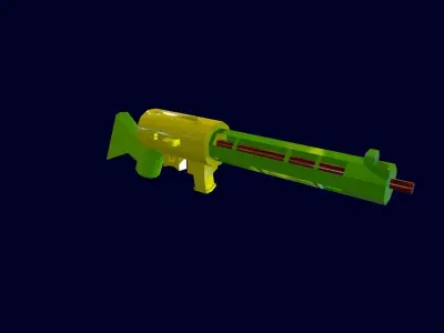 Game Ready Gun toy Low-poly 3D model
