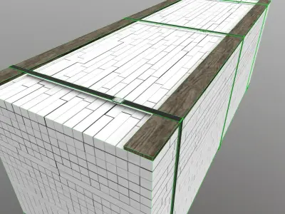Wood Package  Low-poly 3D model