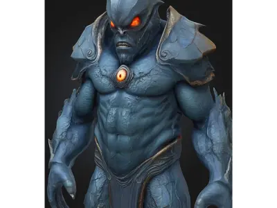 Demonic Cyclops Warrior Low-poly 3D model