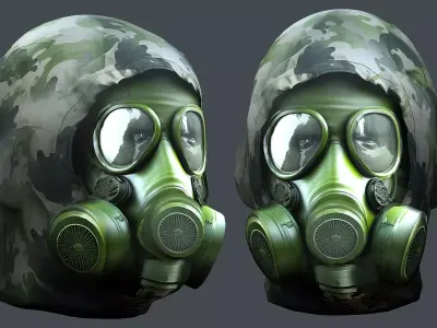 Helmet 3d model military combat Military Low-poly Low-poly 3D model 25