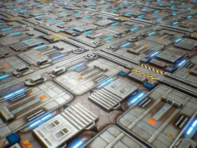PBR Seamless Sci-Fi Texture 22 Low-poly 3D model