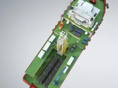 Offshore Supply Vessel 3D model
