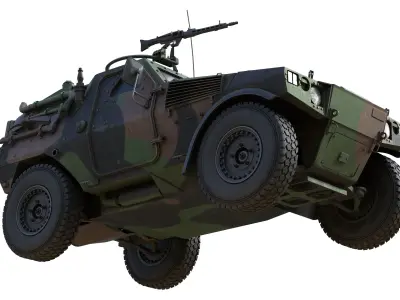 Panhard General Defence Vehicle Low-poly 3D model