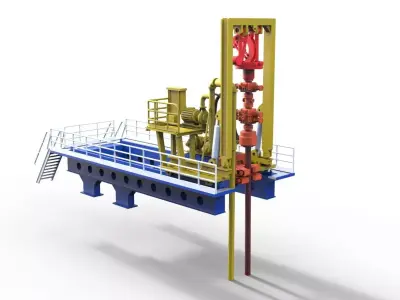Drilling rig for ship model as cargo 3D print model
