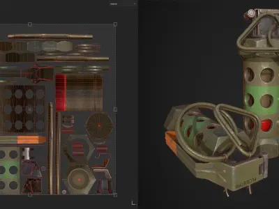 PBR M84 Stun Grenade 3D model