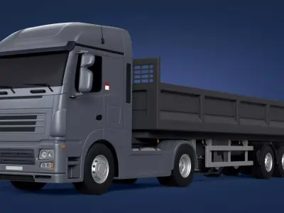 Generic  Tipping - Dump- Construction Heavy Truck 3D model