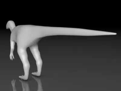 Low Poly Raptor Base Mesh Free low-poly 3D model