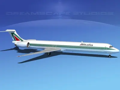 McDonnell Douglas MD80 Alitalia 3D model