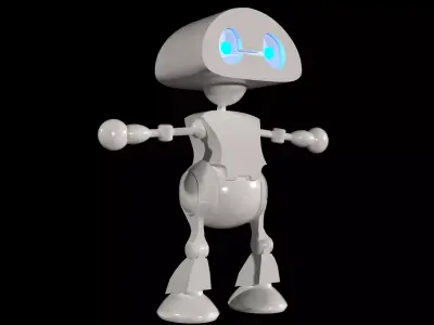 cute robot  Low-poly 3D model