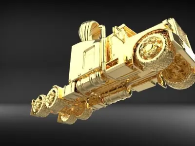 Semi Trailer Truck Pendant Necklace Jewelry  3D print model purchase