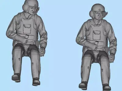 Jet pilot figure 3D print model
