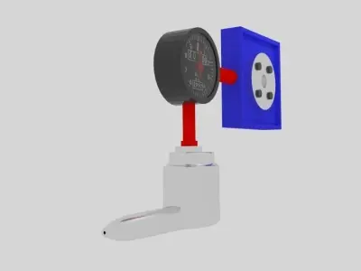  Pitot Tube Simple System Low-poly 3D model