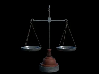Balance scale 3D model