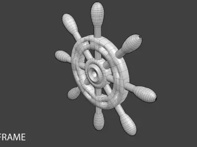 Ship Wheel 4 3D model
