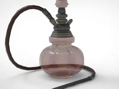 Low Poly Turkish Hookah Low-poly 3D model
