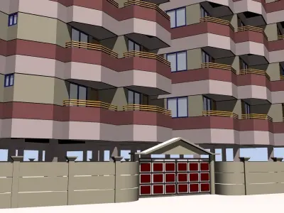 Apartment Building 3D model purchase
