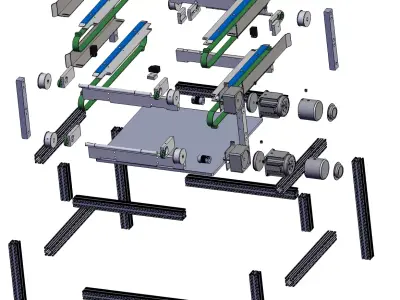 Dual-belt Conveyor 3D model