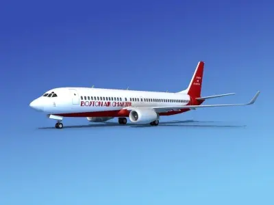 Boeing 737-800 Boston Air 3D model